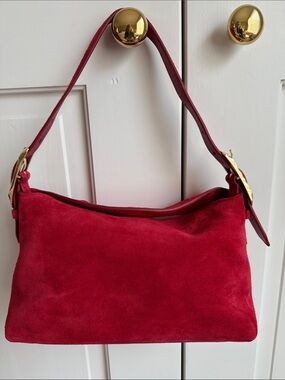 J. Crew Red Suede Shoulder Bag - Classic Women's Handbag. NTW.